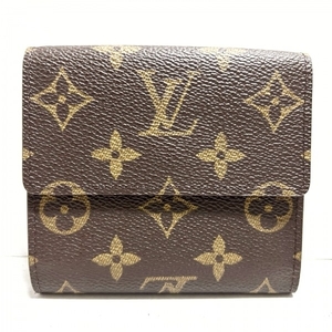 ルイヴィトン LOUIS VUITTON Wホック財布 M61652 ポルトモネビエカルトクレディ モノグラム・キャンバス ×クロスグレインレザー - SP0040