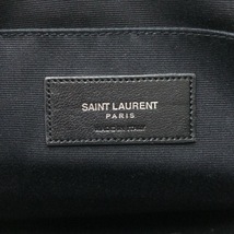 サンローランパリ SAINT LAURENT PARIS クラッチバッグ 397295 レザー 黒×シルバー バッグ_画像7