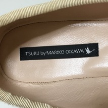 ツルバイマリコオイカワ TSURU BY MARIKO OIKAWA フラットシューズ 38 - ナイロン ベージュ レディース リボン 靴_画像5