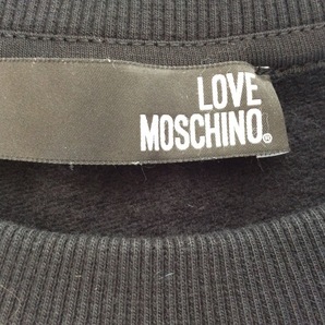 ラブモスキーノ LOVE MOSCHINO サイズ42 L - 黒×アイボリー×マルチ レディース クルーネック/長袖/ミニ/ハート ワンピースの画像3