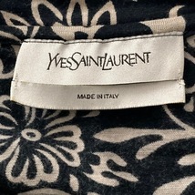 イヴサンローラン YvesSaintLaurent 半袖カットソー サイズS - 黒×アイボリー レディース 花柄 トップス_画像3