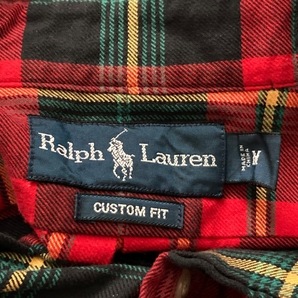 ラルフローレン RalphLauren 長袖シャツ サイズM - レッド×ダークグリーン×イエロー メンズ チェック柄 トップスの画像3
