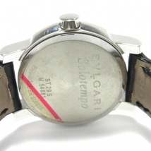 BVLGARI(ブルガリ) 腕時計 ソロテンポ ST29S レディース 革ベルト 黒×シルバー_画像3