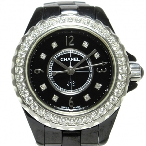 CHANEL(シャネル) 腕時計 J12 H2571 レディース ダイヤベゼル/8Pダイヤインデックス/セラミック 黒