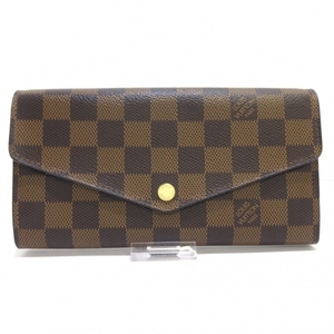 ルイヴィトン LOUIS VUITTON 長財布 N63209 ポルトフォイユサラ ダミエ・キャンバス マロン CA2158 美品 財布 ダミエ