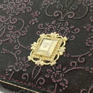 アナスイ ANNA SUI 長財布 - エナメル（レザー） パープル×ピンク 型押し加工/がま口 財布の画像7