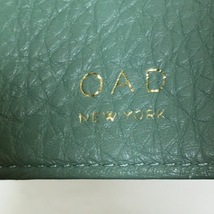 オーエーディー ニューヨーク OAD NEW YORK 3つ折り財布/ミニ/コンパクト - レザー ライトグリーン ラウンドファスナー 財布_画像5