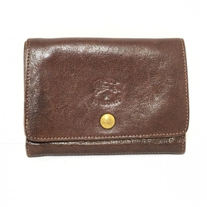  Il Bisonte IL BISONTE 2. folding purse - leather dark brown purse 