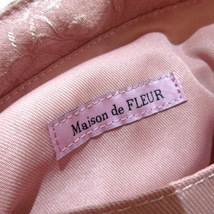 メゾンドフルール Maison de FLEUR トートバッグ - 化学繊維×サテン ピンク リボン/レース バッグ_画像8