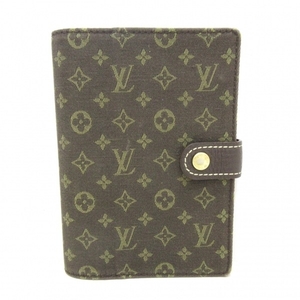 ルイヴィトン LOUIS VUITTON 手帳 R20916 アジェンダPM ■外側 ⇒ コットン、リネン■内側 ⇒ クロスグレインレザー エベヌ CA2057