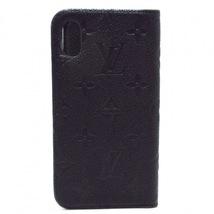 ルイヴィトン LOUIS VUITTON 携帯電話ケース M63586 IPHONEX&XSフォリオ モノグラム・アンプラント レザー ノワール BC2159 財布_画像2