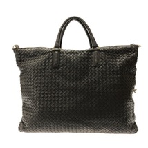 ボッテガヴェネタ BOTTEGA VENETA ハンドバッグ 193785 イントレチャート レザー ダークブラウン バッグ_画像3