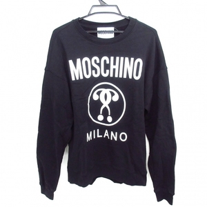 モスキーノ MOSCHINO トレーナー - 黒×白 メンズ 長袖 トップス