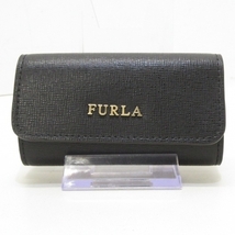 フルラ FURLA キーケース レザー 黒 6連フック 美品 財布_画像1