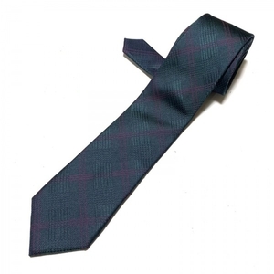  Paul Smith PaulSmith - dark green × red × black men's check pattern necktie 