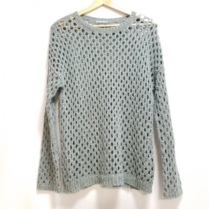  theory ryukstheory luxe long sleeve sweater / knitted size 38 M - green lady's crew neck tops 