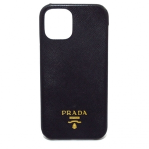 プラダ PRADA 携帯電話ケース/スマホカバー - レザー 黒 スマートフォンケース 財布の画像1