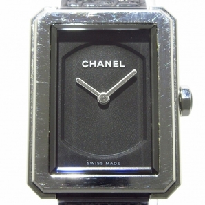 CHANEL(シャネル) 腕時計 ボーイフレンドツイード H5317 レディース 黒の画像1