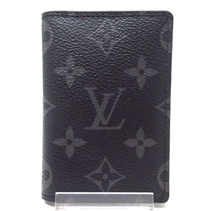 ルイヴィトン LOUIS VUITTON カードケース M61696 オーガナイザー・ドゥ ポッシュ モノグラム・エクリプス キャンバス イニシャル刻印 美品