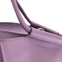 ロエベ LOEWE ハンドバッグ A709P48X02 パセオバッグ スモール シャイニーナパカーフ ロックローズ(ライトパープル) 美品 バッグ_画像9