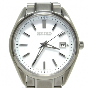 SEIKO(セイコー) 腕時計■美品 - 7B72-0AG0/SBTM337 メンズ 電波/Sシリーズ 白