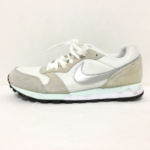 ナイキ NIKE スニーカー 25 749869-103 MDランナー2 ポリエステル×レザー×スエード 白×グレーベージュ×シルバー レディース 靴