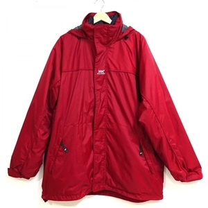 ヘリーハンセン HELLY HANSEN ブルゾン サイズXL - レッド メンズ 長袖/ライナー着脱可/秋/冬 美品 ジャケット