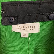 マッキントッシュフィロソフィー MACKINTOSH PHILOSOPHY 半袖セーター/ニット サイズ38 L - 綿 グリーン×黒 レディース トップス_画像3