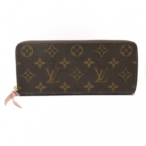 ルイヴィトン LOUIS VUITTON 長財布 M61298 ポルトフォイユクレマンス モノグラム・キャンバス ローズ・バレリーヌ CT2108 美品 財布