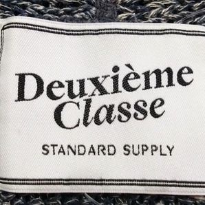 ドゥーズィエム DEUXIEME CLASSE カーディガン - ネイビー×ベージュ レディース 長袖/シルク/麻 トップスの画像3