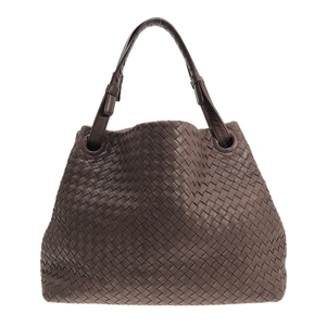 ボッテガヴェネタ BOTTEGA VENETA ハンドバッグ 179320 ガルダバッグ/イントレチャート レザー ダークブラウン バッグ