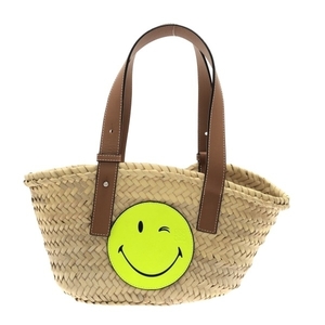 Loewe Loewe Tote Sag Saga Paura Basket Smiley Wink Palm Leaf x Calfsik