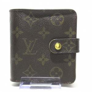 ルイヴィトン LOUIS VUITTON 2つ折り財布 M61667 コンパクト・ジップ モノグラム・キャンバス CT0052 財布 モノグラム