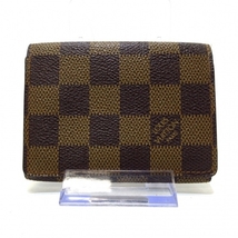 ルイヴィトン LOUIS VUITTON カードケース N62920 アンヴェロップ・カルト ドゥ ヴィジット ダミエ・キャンバス エベヌ CA0024 財布 ダミエ_画像1