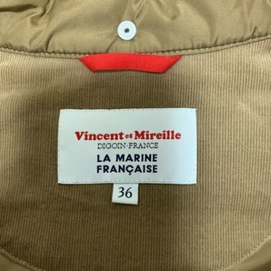 ヴァンソンエミレイユ VincentetMireille ダウンコート サイズ36 S - ライトブラウン レディース コートの画像3