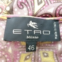 エトロ ETRO サイズ46 L - ボルドー×ダークブラウン×マルチ レディース 七分袖/ロング/ペイズリー柄 ワンピース_画像3