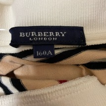 バーバリーロンドン Burberry LONDON 半袖カットソー サイズ160A - ベージュ×アイボリー×レッド レディース 開襟/ボーダー トップス_画像3