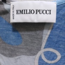 エミリオプッチ EMILIO PUCCI ノースリーブカットソー サイズ38 S - レーヨン ブルー×白×マルチ レディース クルーネック/ビジュー 美品_画像3