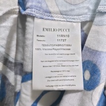 エミリオプッチ EMILIO PUCCI ノースリーブカットソー サイズ38 S - レーヨン ブルー×白×マルチ レディース クルーネック/ビジュー 美品_画像5