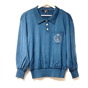 レリアン Leilian 長袖セーター サイズ9 M - ブルー レディース 刺繍 トップス