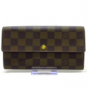 ルイヴィトン LOUIS VUITTON 長財布 N61724 ポシェット・ポルト モネ クレディ ダミエ・キャンバス エベヌ CA0045 財布 ダミエ