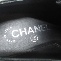 シャネル CHANEL パンプス 37 1/2 G30107 パール エナメル（レザー）×レザー 黒 レディース マトラッセ 靴_画像5