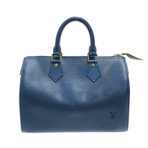 ルイヴィトン LOUIS VUITTON ハンドバッグ M43015 スピーディ25 レザー（LVロゴの刻印入り） トレドブルー VI1902 バッグ エピ_画像1