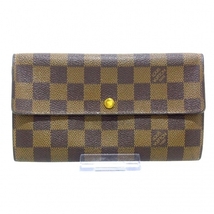 ルイヴィトン LOUIS VUITTON 長財布 N61725 ポシェット・ポルト モネ カルト クレディ ダミエ・キャンバス エベヌ CA0091 財布 ダミエ_画像1