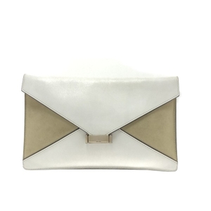 Celine Celine Clutch Sack Bag Diamond Leather x замша белый x бежевый пакет