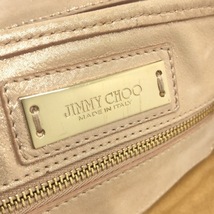 ジミーチュウ JIMMY CHOO トートバッグ サシャ レザー ゴールド×シルバー スタッズ/スター バッグ_画像7