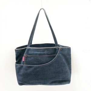  Paul Smith PaulSmith tote bag - Denim navy × pink bag 