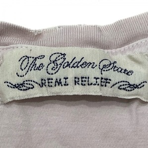 レミ レリーフ REMI RELIEF 半袖Tシャツ サイズS - ライトピンク×イエロー×マルチ レディース クルーネック/ダメージ加工/トラ トップスの画像3