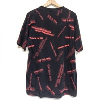 ディーゼル DIESEL 半袖Tシャツ サイズL - 黒×レッド メンズ クルーネック トップス_画像2