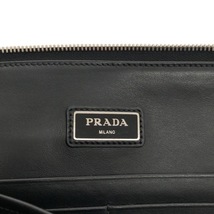 プラダ PRADA クラッチバッグ サフィアーノレザー 黒 L字ファスナー バッグ_画像7